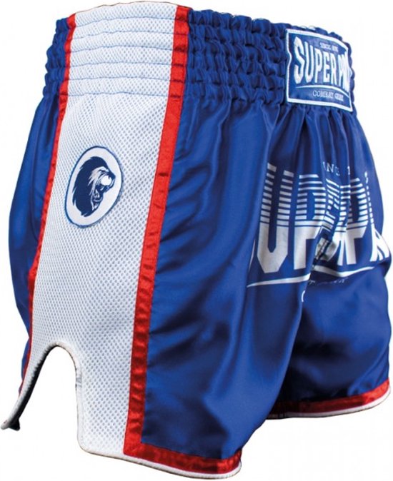 Short de Kickboxing Super Pro Stripes Blauw/ Wit/ Rouge - XS