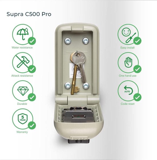 Schlüsselsafe SUPRA C500 Pro | Der Tastenschlüsselsafe für die