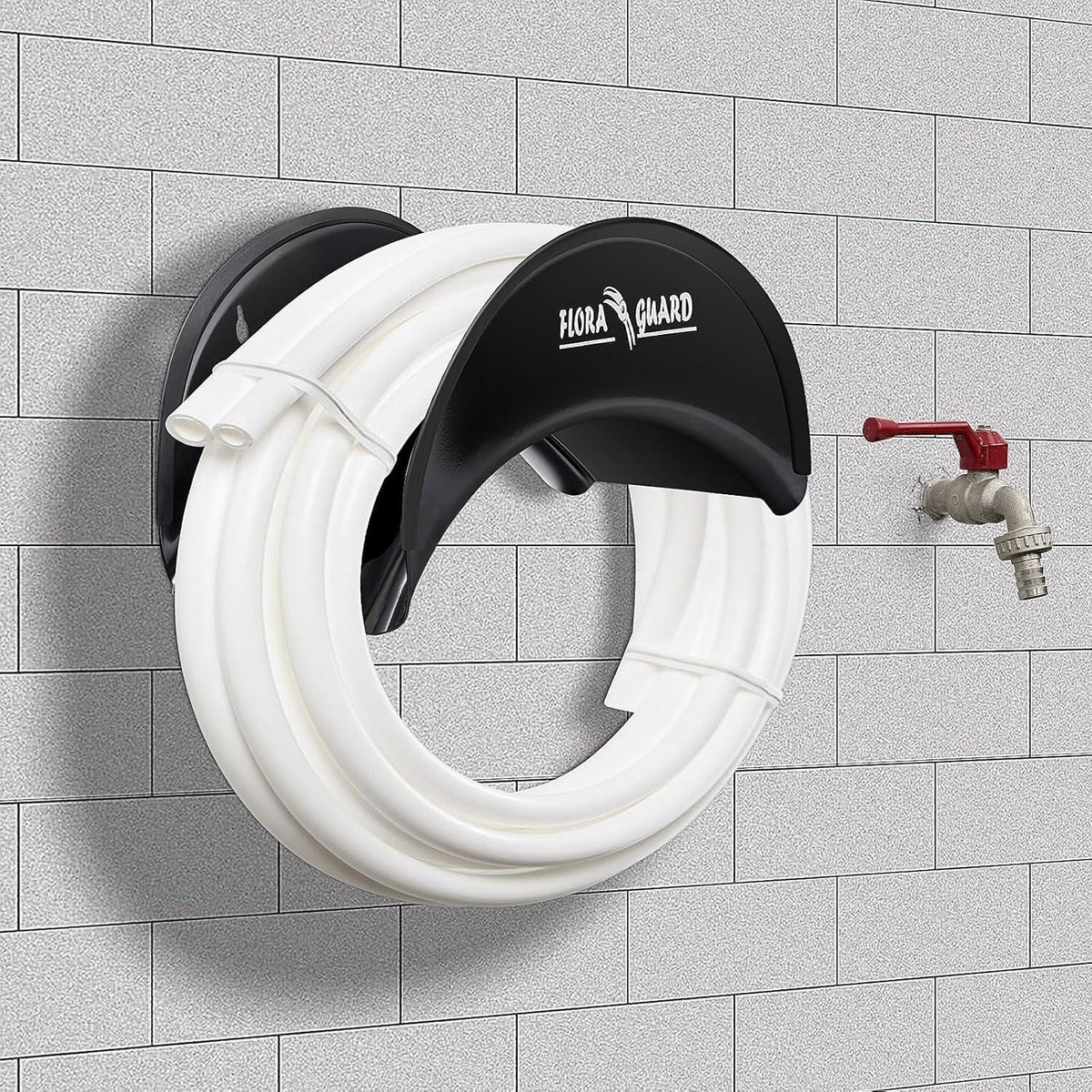 29cm metalen slanghanger wandmontage houder voor anticorrosieve slang zwart Tuinslang haspel