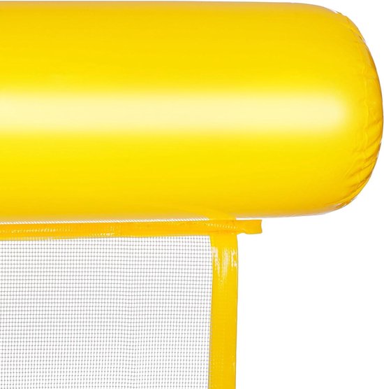 Opblaasbare waterhangmat luchtbed met net - geel tot 100 kg voor volwassenen waterhangmat van Intex — afbeelding 5