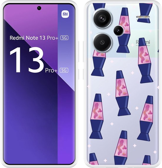 Cazy Hoesje geschikt voor Xiaomi Redmi Note 13 Pro+ 5G Lavalampen
