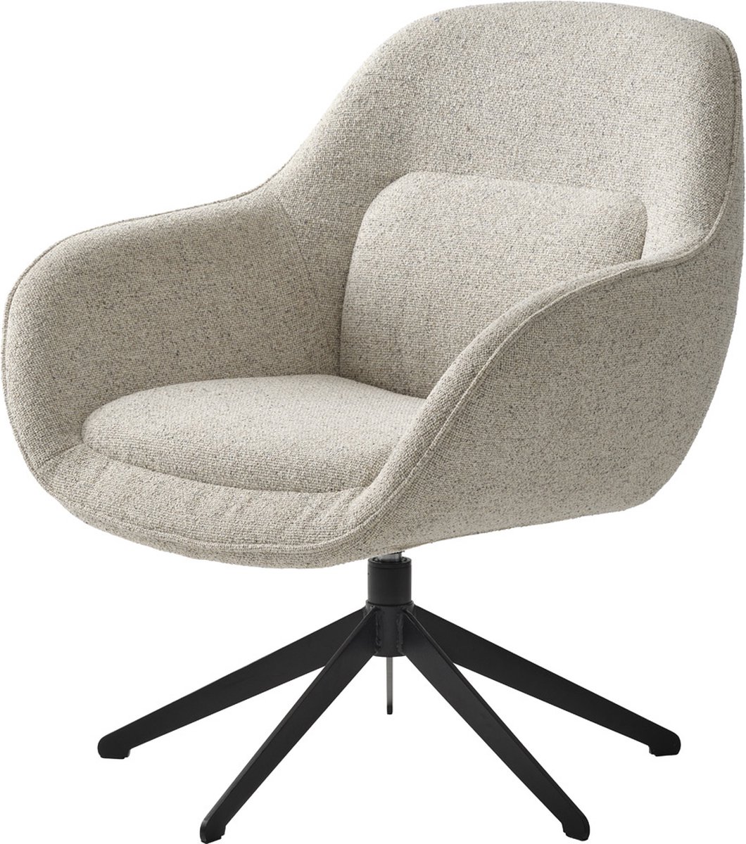 Giga Living Eetkamerstoel Off White stof - Draaibaar - Lynn - Giga Living