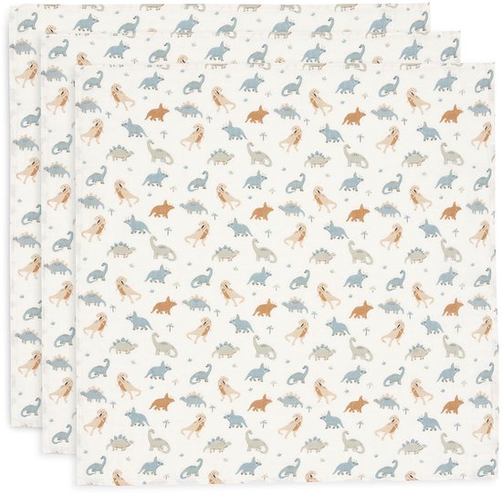 Jollein - Hydrofiele Doek Small 70x70cm - Inbakerdoek, Spuugdoekjes, Baby Doeken - Zacht Katoen - 3 Stuks - Roarsome van Jollein — afbeelding 5
