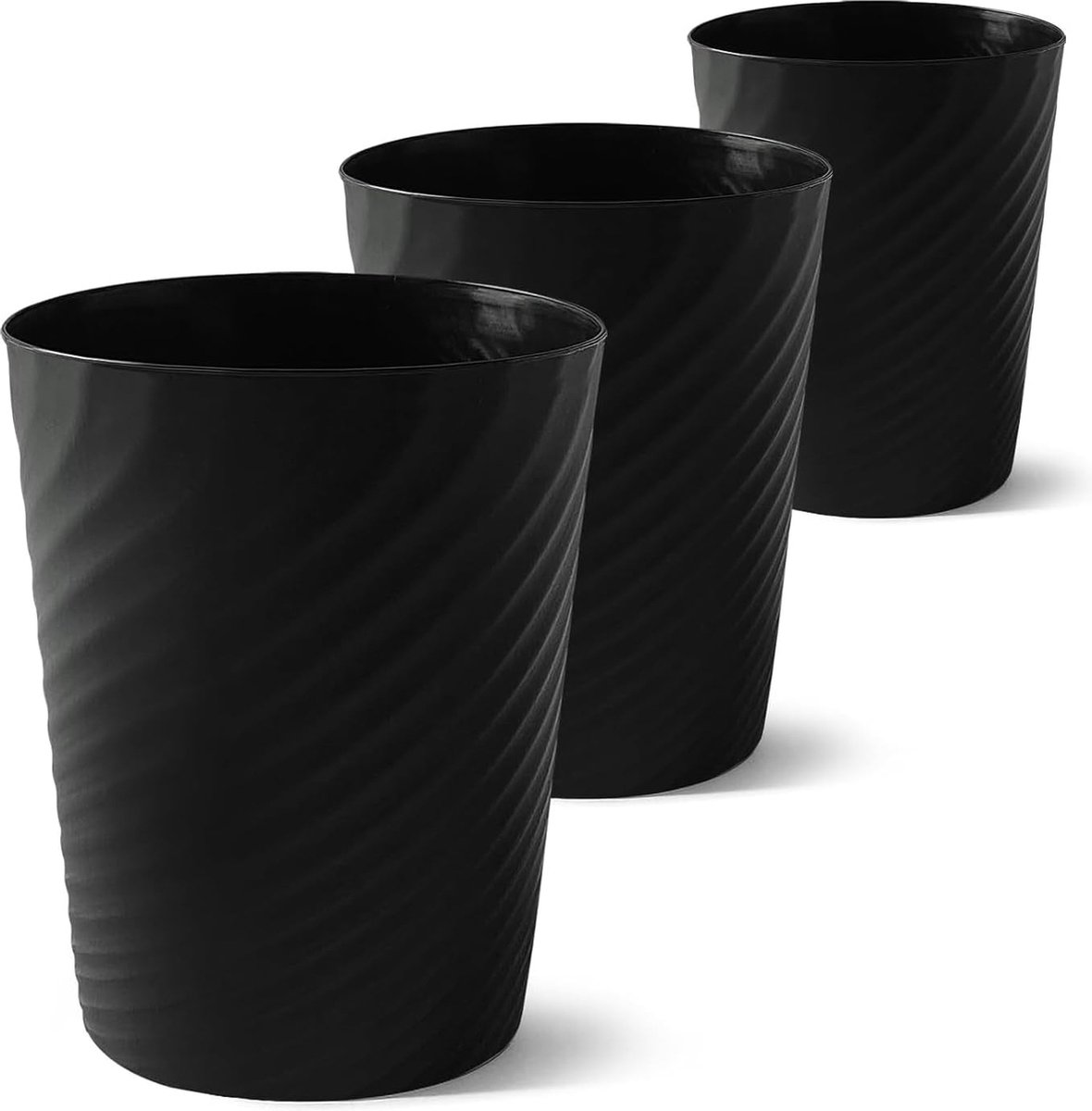 Goedkoopste Selbro ® Stijlvolle en Praktische Set van 3 Ronde Afvalbakken voor Diverse Ruimtes in Huis