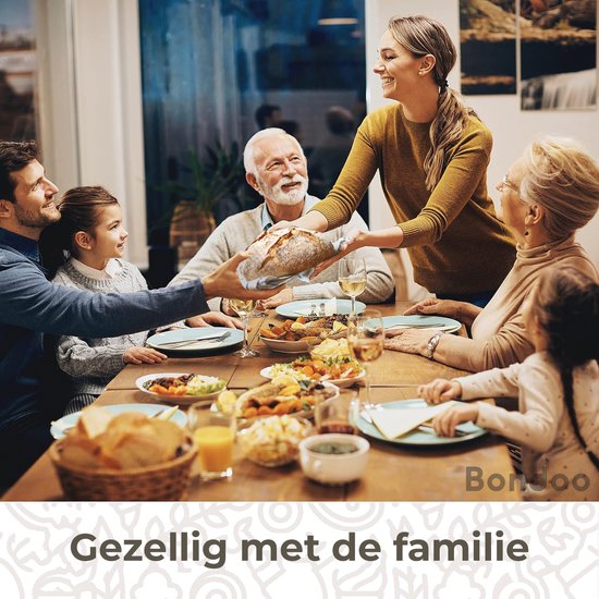 Bondoo Rijsmandje Ø 23 cm - Broodbakken - Banneton - Rijsmandje Brood - Rijsmand Rond - Zuurdesem starter set - incl Deegkleed - Deegmesje - RVS Deegschraper - Plastic Deegschraper - Deegklopper - Borstel