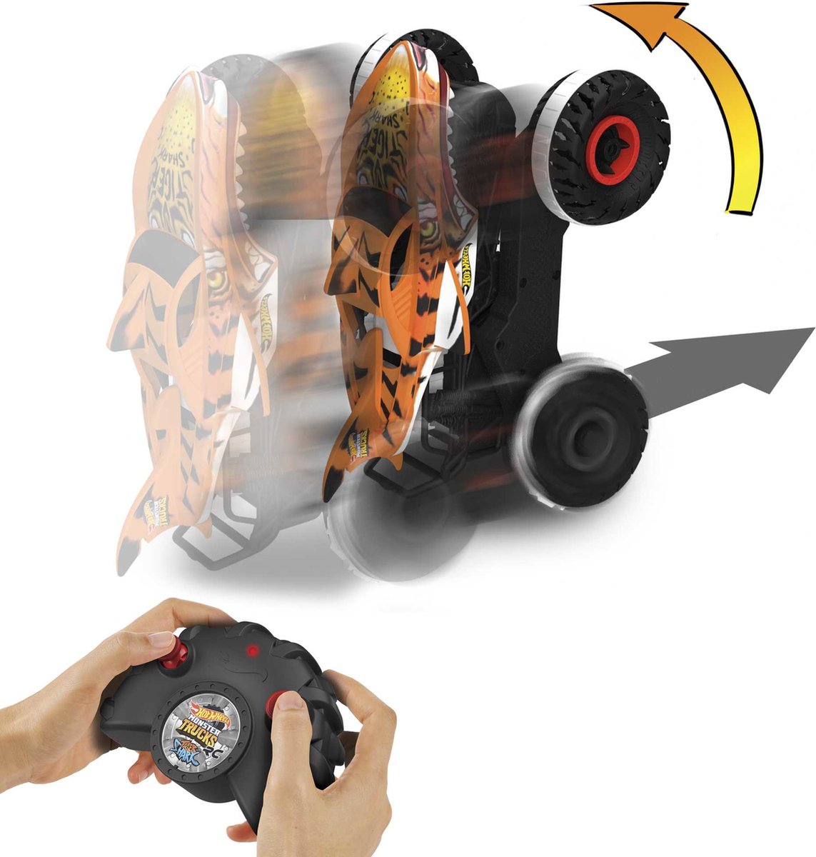 Hot Wheels Monster Trucks Unstoppable Tiger Shark - Raceauto — afbeelding 8