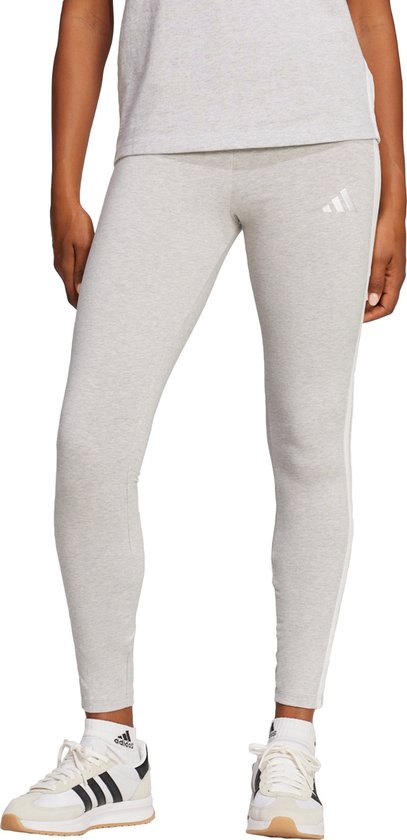 adidas Sportswear Essentials 3-Stripes Katoenen Legging - Dames - Grijs- S