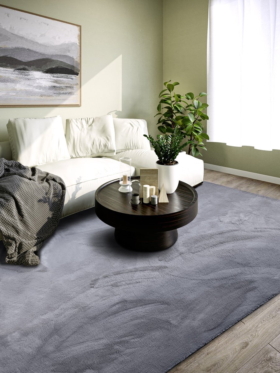 Flycarpets Villeroy & Boch 1899 High Pile Rug Leon Antraciet 120 x 170 cm