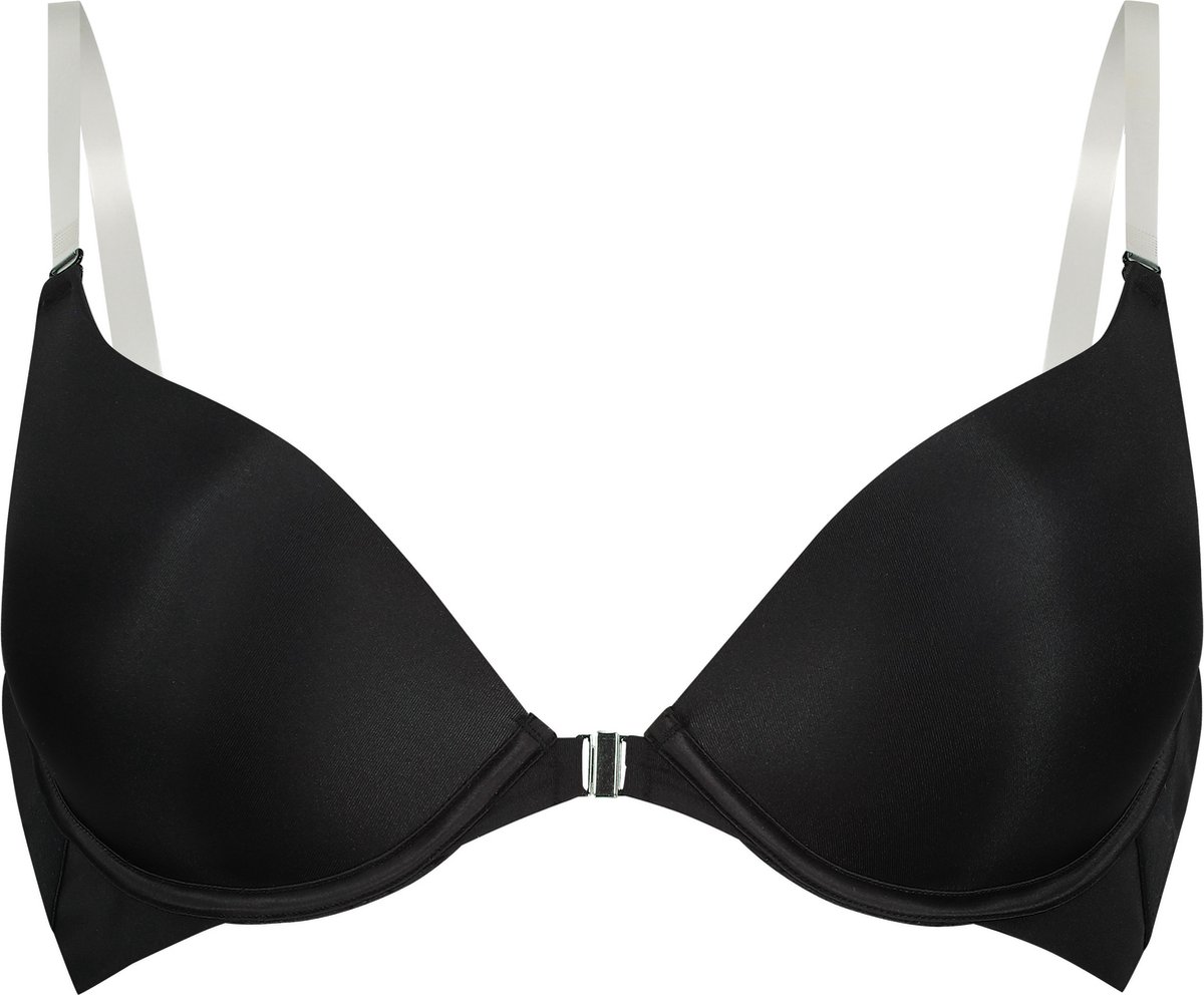 Hunkemöller Dames Lingerie Voorgevormde push-up beugel bh Transparant - Zwart
