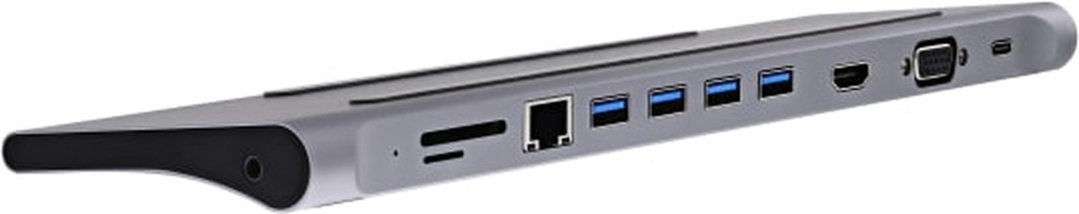 T'nB DOCKUSBC11 laptop dock & poortreplicator Bedraad USB 3.2 Gen 1 (3.1 Gen 1) Type-C Zilver