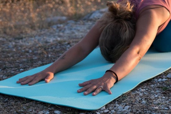 Antislip sportmat met draagriem - gymnastiekmat voor yoga pilates fitness - mannen vrouwen - trainingsmat yoga - grijs Yoga mat van Proworks — afbeelding 5