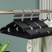 Lot De 50 Cintres Métal 40cm - Gain De Place - Anti-dérapants - Blancs - Pour Garde-robe
