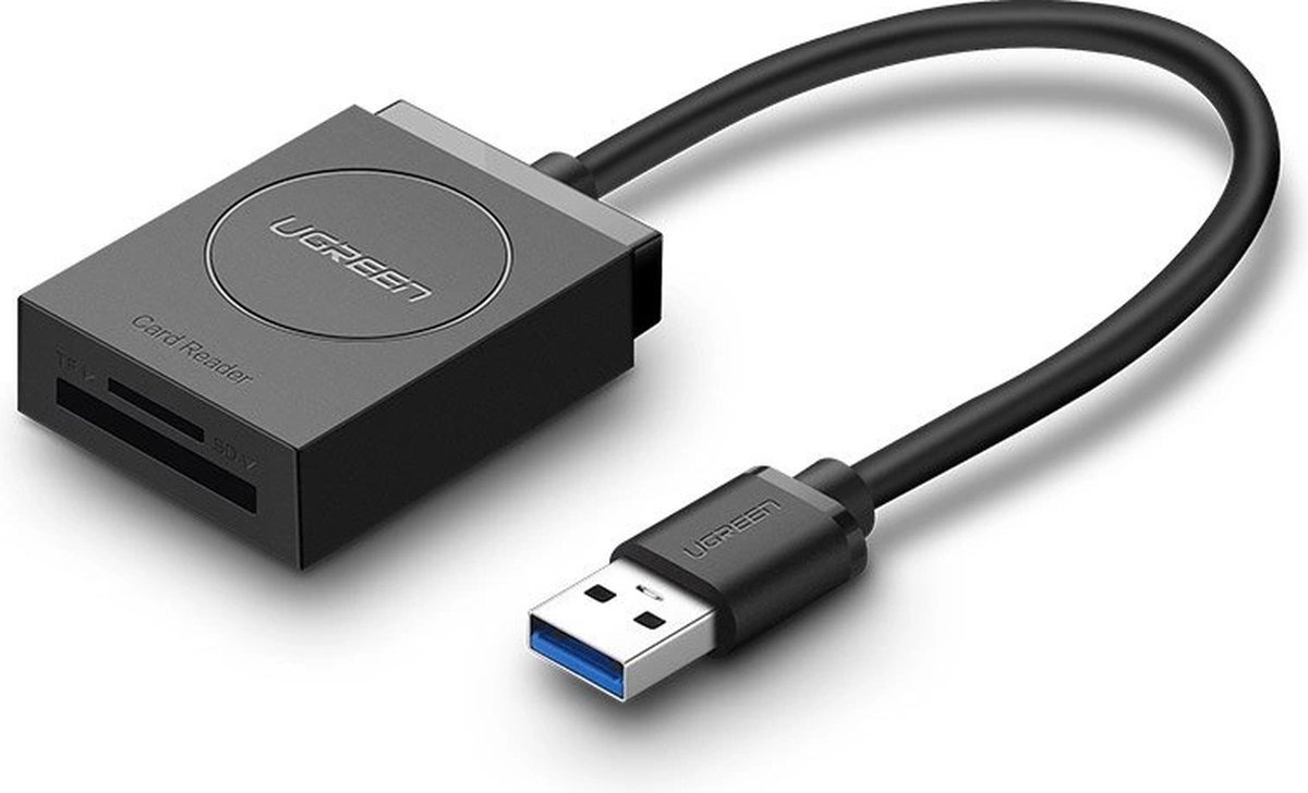 Ugreen SD/micro Kaartlezer - Geheugenkaartlezer - Cardreader - USB naar SD/micro - Zwart