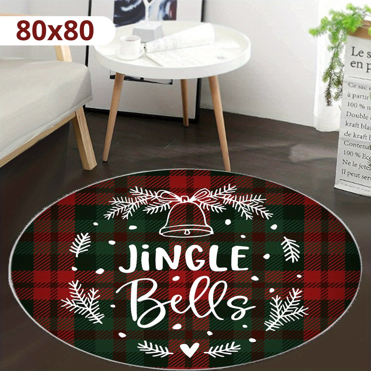 Bovista Kerstboomkleed - Kerstboom Mand - Kerstboomrok Voor Kunstboom - Kerstboomrok - Kerstboomring - Kerstrok - Kerstboomdeken - Kerstkleed - Rond 80cm