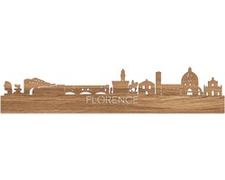 Skyline Florence Eikenhout - 100 cm - Woondecoratie - Wanddecoratie - Meer steden beschikbaar - Woonkamer idee - City Art - Steden kunst - Cadeau voor hem - Cadeau voor haar - Jubileum - Trouwerij - WoodWideCities