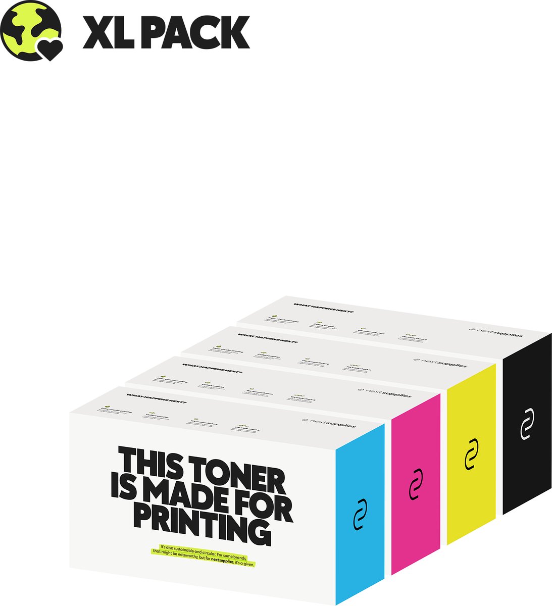 Image of Multipack Oki C332 (Zwart/Cyaan/Magenta/Geel). Originele toners, circulair.