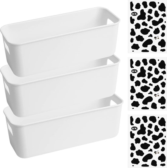 Set van 3 Kunststof Opbergmanden
