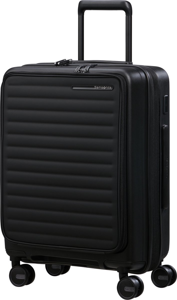 Samsonite Reiskoffer - Restackd spinner (4 wielen) 55/20 easy access - handbagage - uitbreidbaar - Black - 48 l - 3.1 kg