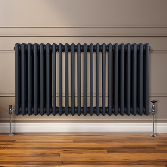 Traditionele 3 Kolom Radiator - 600 x 1012mm - Antraciet Grijs | bol