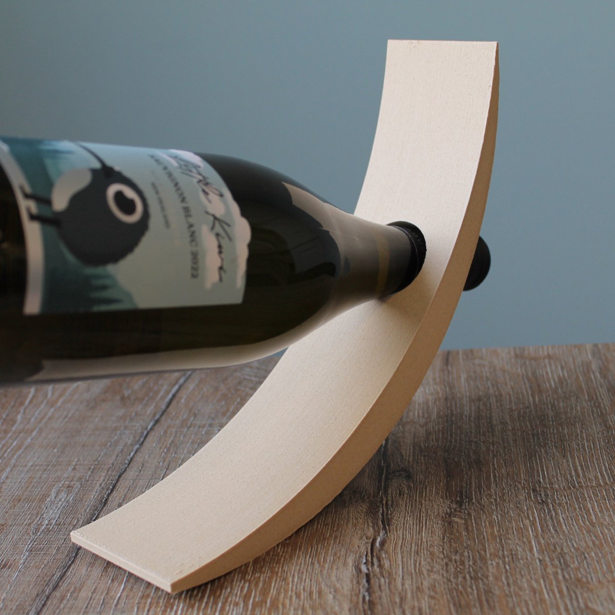 3DWise - Curved Wijnfles Houder - ECO friendly - balanceren - fles houder - hout - zwevende fles - wijn standaard - bar decoratie - elegant — cadeau in Wonen & Interieur - foto 5
