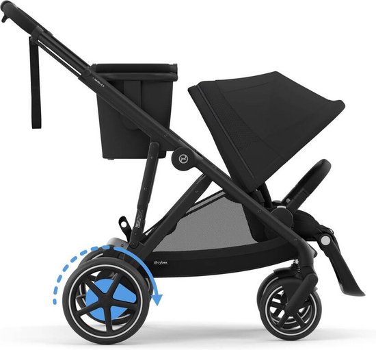 Foto: Cybex e gazelle s kinderwagen moon black black frame