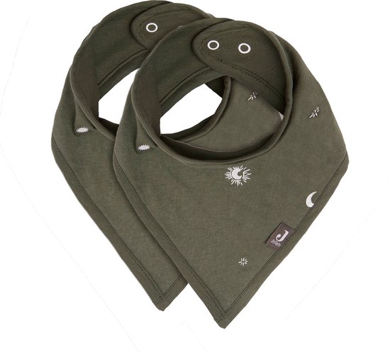 Jollein Slab Bandana Stargaze - Leaf Green - 2 Stuks