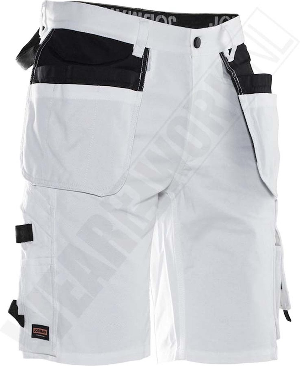 Jobman 2132 Painters' Shorts 65213211 - Wit/zwart - C56