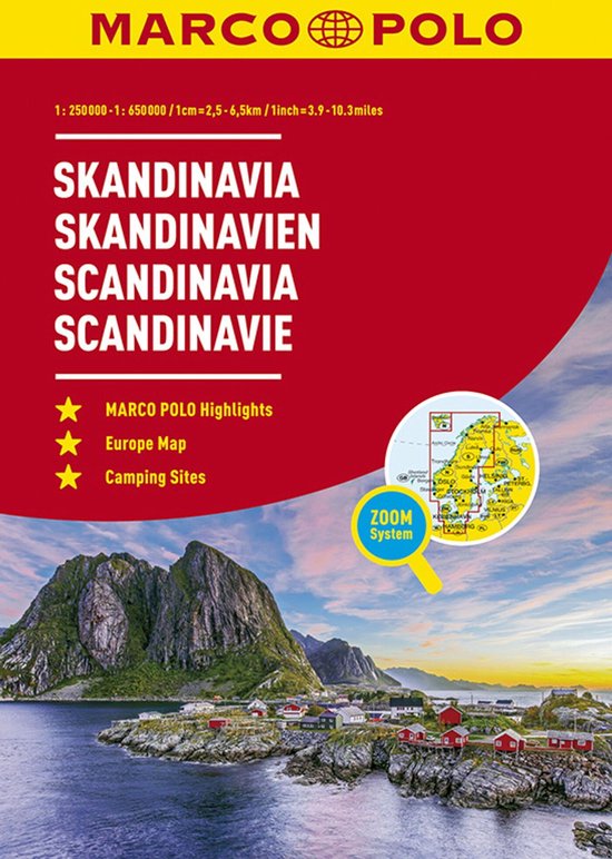 MARCO POLO ReiseAtlas Skandinavien 1:250 000 / 1:650 000 mit DK, N, S, FIN