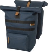 AGU Convoy - Dubbele Fietstas - 34L - Waterdicht - MIK Systeem - Click'nGo - Magnetische Roll-top - Staalblauw