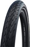 Zwarte Schwalbe Green Marathon fietsband met grof profiel en reflecterende streep.