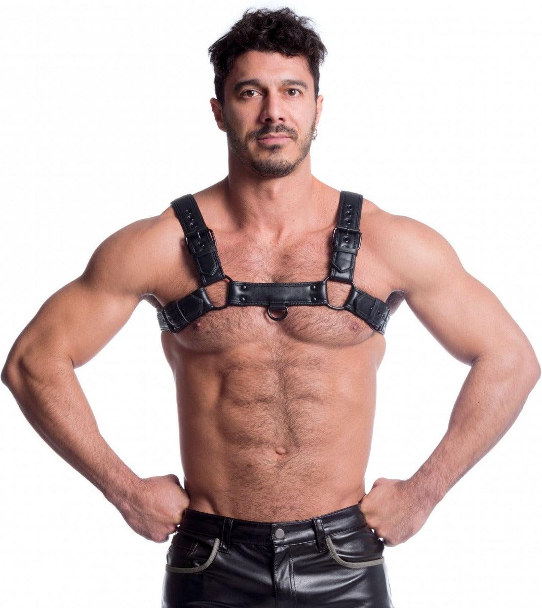Goedkoopste 665 Vegan - Bulldog Harnas - PU Leer - Zwart - Maat S/M