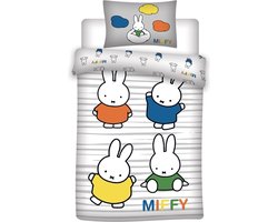 Nijntje Dekbedovertrek, Nijntje - Eenpersoons - 140 x 200 cm - Katoen