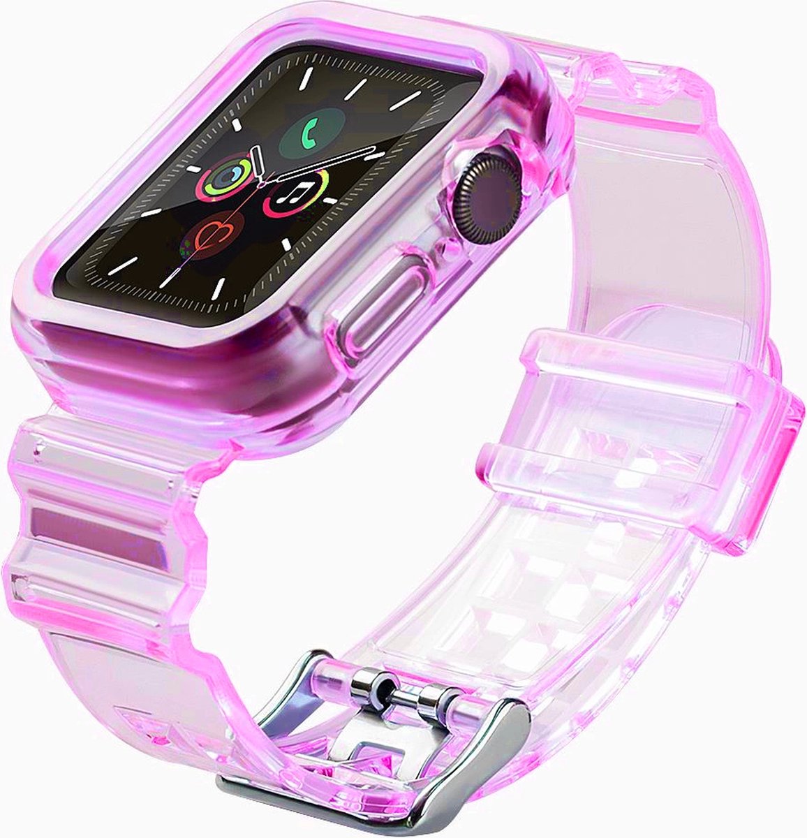 Bandlichtset - Siliconen - bandriem Armband Armbandbehuizing voor horloge - 3 - 38 - mm / horloge - 2 - 38 - mm - Rood