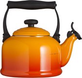 Bol.com Fluitketel Theeketel Traditioneel voor fornuis - inductie - gietijzer - 2.1 liter - vulkanisch 92000800090000 aanbieding