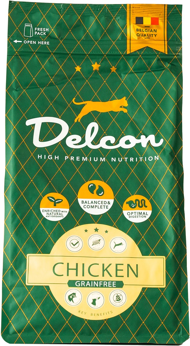 Delcon Kattenvoer Hypoallergeen Adult - Kip - 1,75 kg - Kattenbrokken