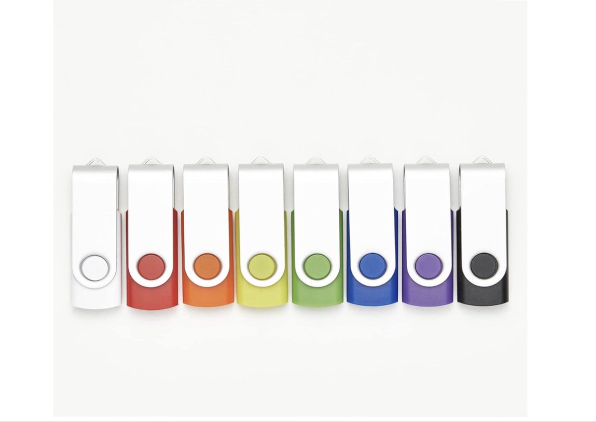 Image of 10 Pack 8GB USB Flash Drives in 5 willekeurige kleuren USB 2.0 Groothandel Lot Bulk Memory Sticks