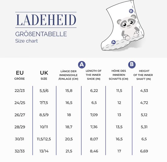 Ladeheid Kinder Regenlaarzen - Gevoerd en Waterdicht - EVA - LA-CA-Panda249 - Groen - 26/27