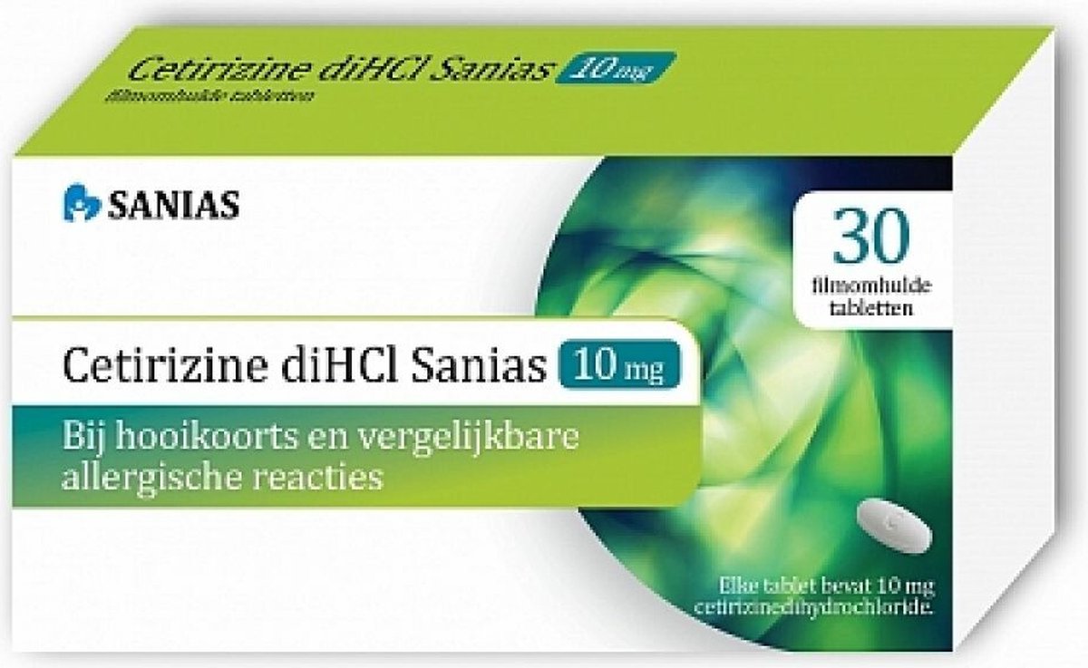 Goedkoopste Sanias Allergietabletten Cetirizine diHCI 10 mg - 30 tabletten