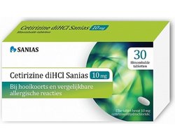 Sanias Allergietabletten Cetirizine diHCI 10 mg - 30 tabletten