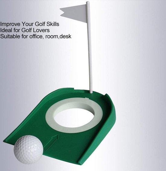 Golf Putting Cup druk putt Trainer verstelbaar gat witte vlag indoor outdoor golftraining van GOLF — afbeelding 2