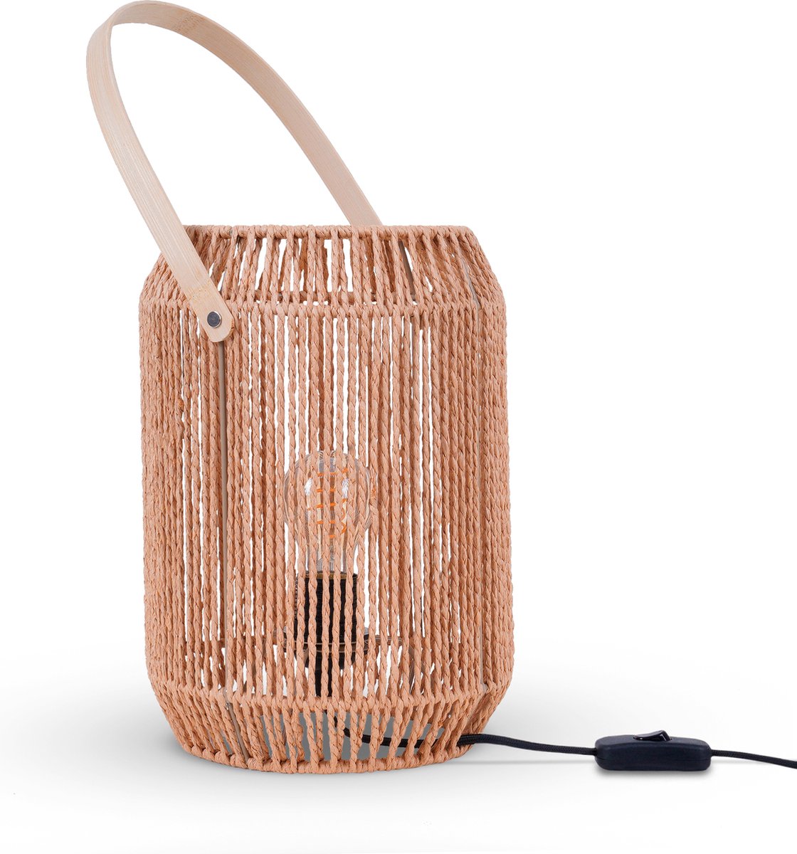 Paco HomeTafellamp Bureaulamp Bedlamp Leeslamp Lampenkap Boho E27