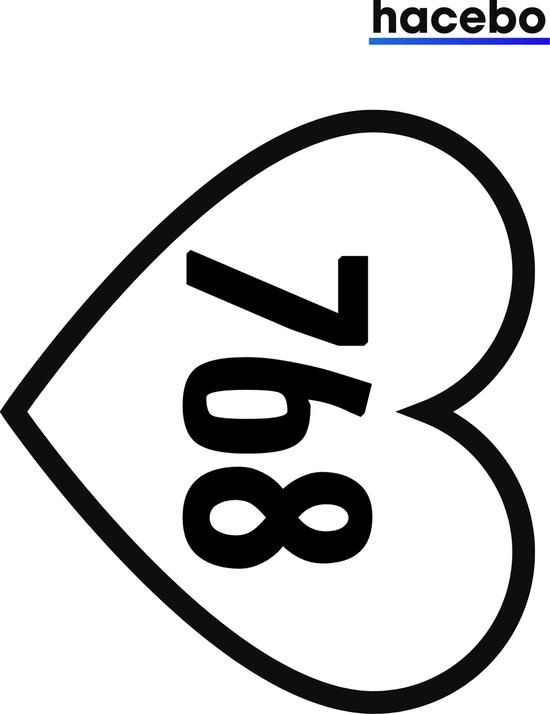 Hart Sticker - 18CM - Container sticker - Cijfer Sticker - 1 Stuks ...