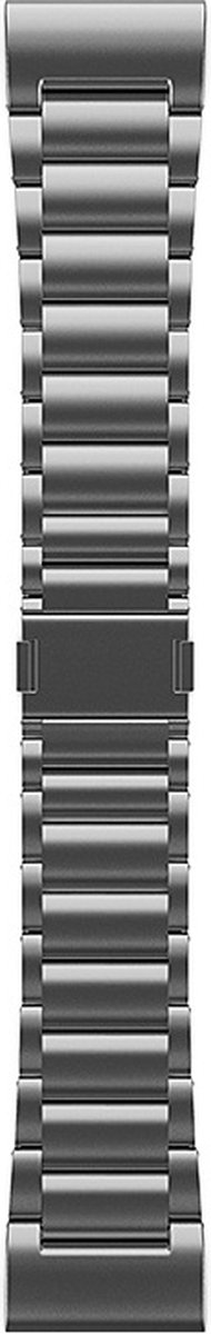 Titanium bandje - geschikt voor Garmin Fenix 5 / 5 Plus / 6 / 6 Pro / 7 / 7 Pro / 8 (47 mm) / E (47 mm) / Epix (Pro) (2) 47 mm / Quatix 5 / 6 / 7 / 7 Pro / Approach S60 / S62 / S70 47 mm / MARQ / D2 Delta / D2 Mach 1 / Descent G1 - space grey