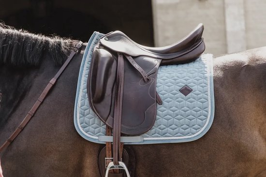 Coussin De Dressage Kentucky Horsewear Velours Violet Clair - Taille Réelle, Neuf Avec étiquette