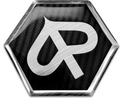 Piaggio Plak embleem 3D Piaggio carbonlook / geborsteld staal - piaggio zip - Piaggio zip - Piaggio zip sticker - Zip stickers
