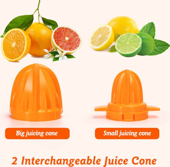 Aigostar Citruspers - Citruspers electrisch - 0.7L - 40W - Oranje van Merkloos — afbeelding 3