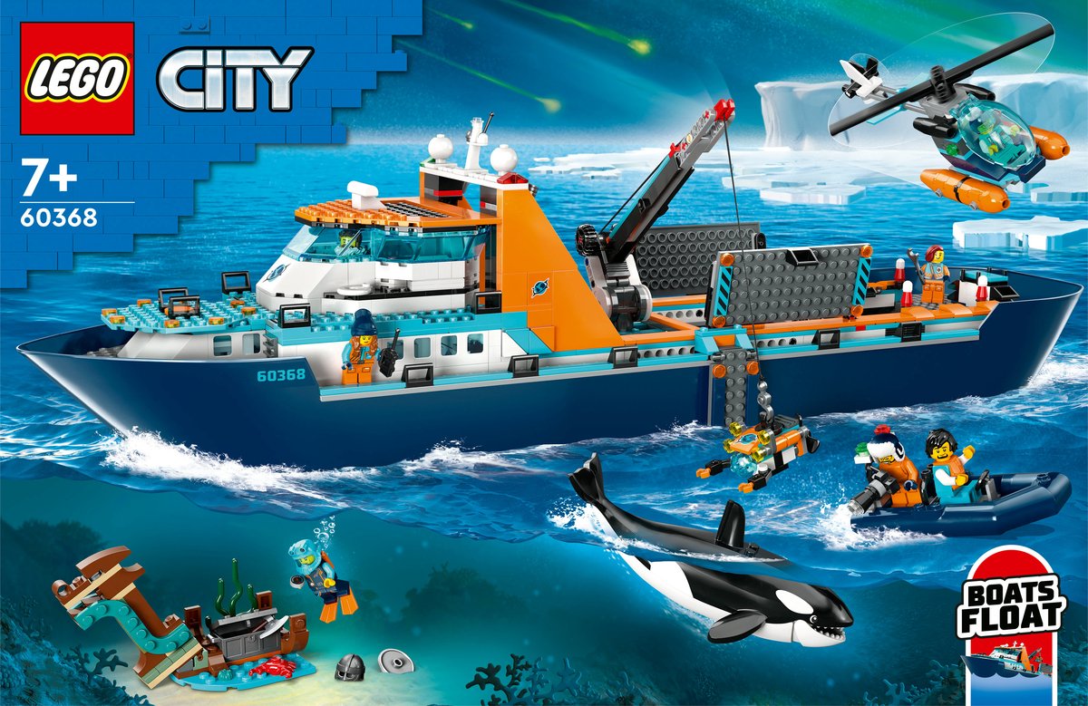 LEGO City Poolonderzoeksschip Groot Drijvend Boot Speelgoed Set voor Kinderen 7+ - 60368 — afbeelding 23