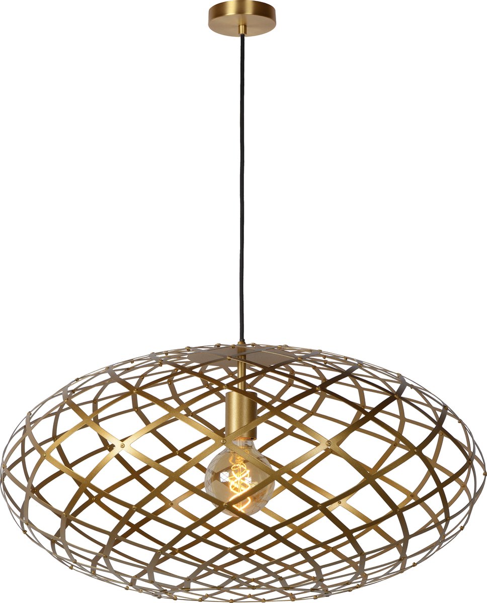 Lucide WOLFRAM - Hanglamp - Ø 65 cm - 1xE27 - Mat Goud / Messing