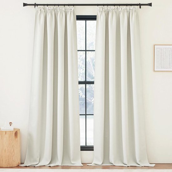 Set Van 2 Thermisch Geïsoleerde Verduisteringsgordijnen, Antikou En Warmte 140 X 244 Cm Ondoorzichtig Gordijn Met Ringen Isolatie Licht Uv Decoratie Slaapkamer Huis Woonkamer Interieurs Roze
