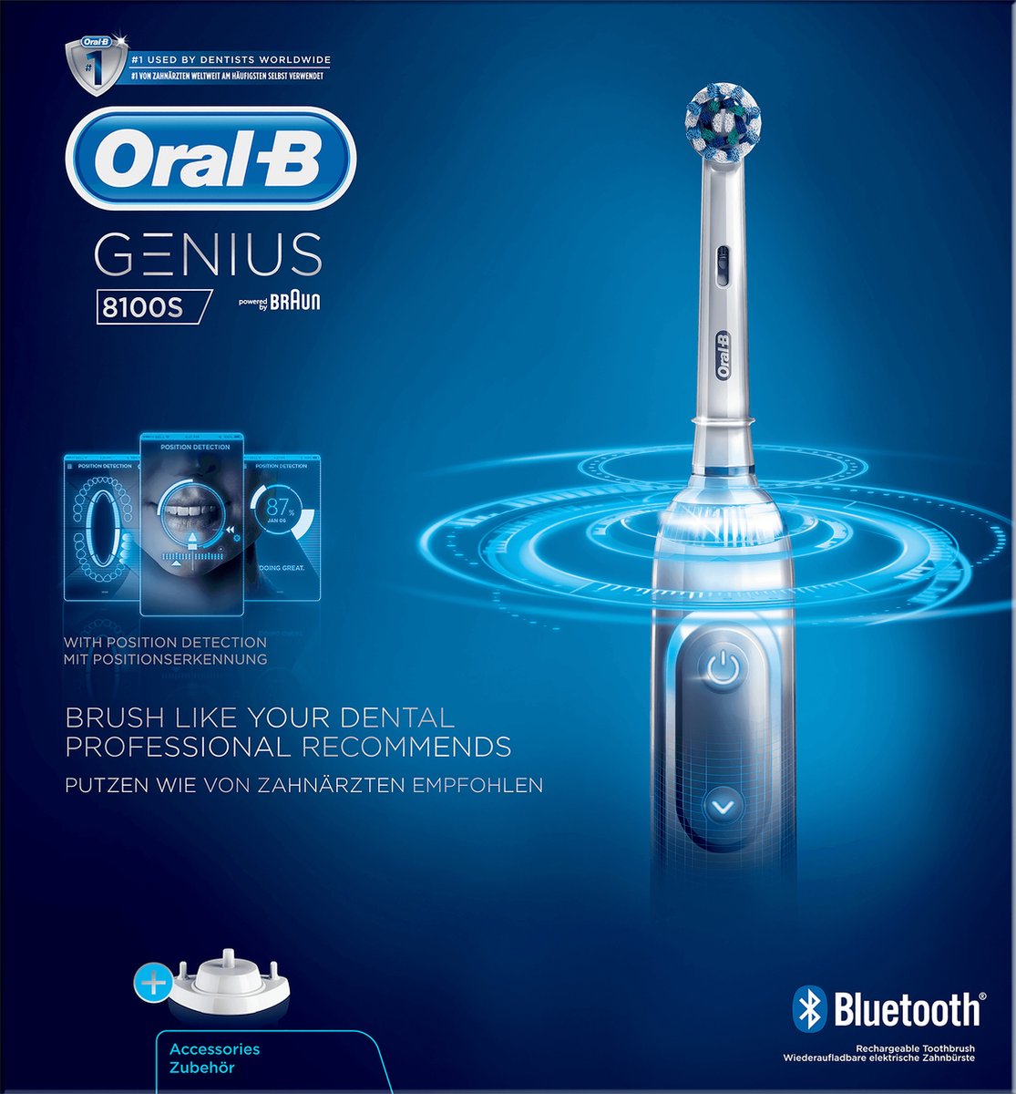 Oral-B Genius 8100S Elektrische Tandenborstel Zilver - afbeelding 3